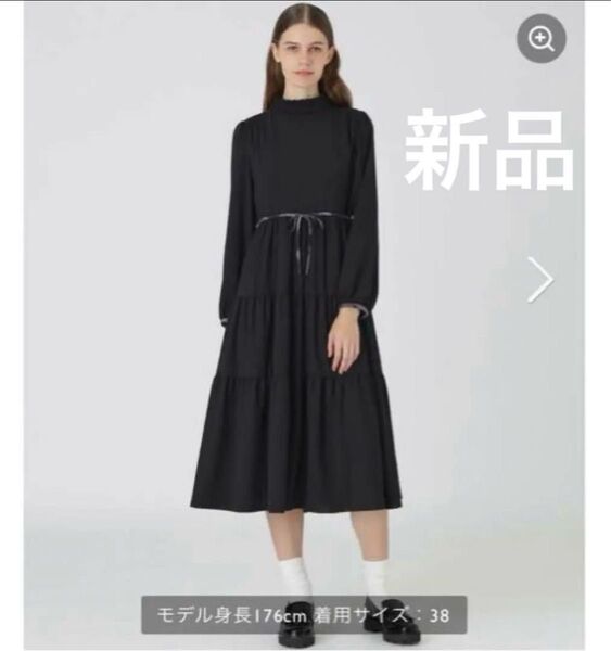 新品 ジョーゼットビンテージドレス ブルーレーベルクレストブリッジ ワンピース