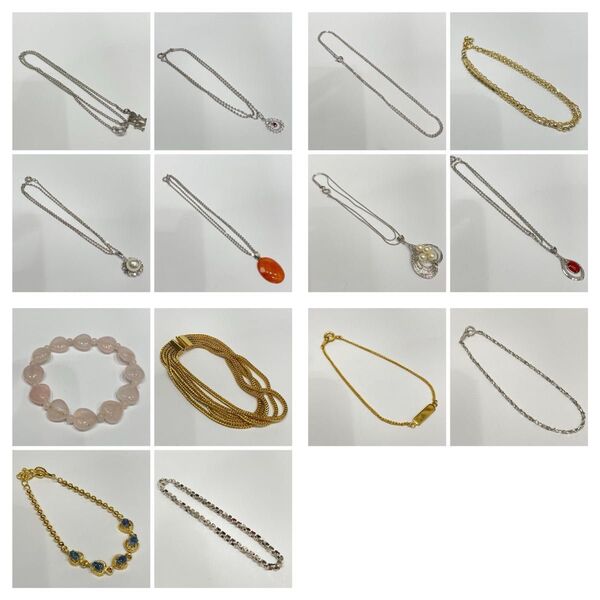 ☆【まとめ売り】SILVER メッキネックレス ブレスレット