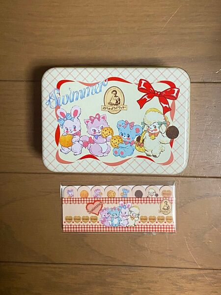 SWIMMER☆スイマー☆ステラおばさんのクッキー☆コラボ缶☆ふせん☆