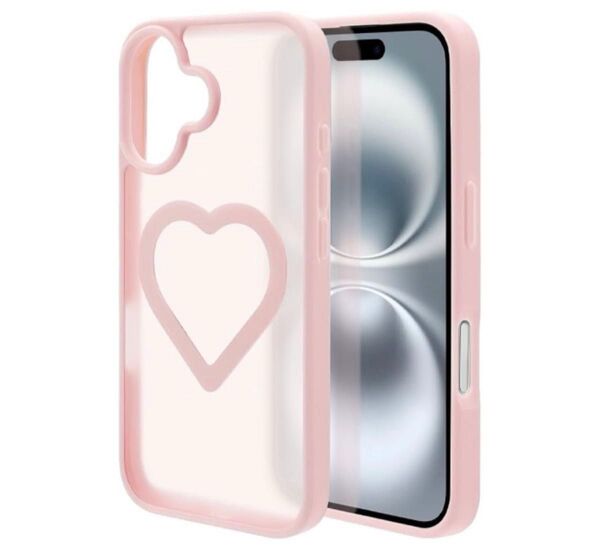 ラスタバナナ ケース カバー iPhone16 専用 ハイブリッド 耐衝撃吸収 TPUバンパーケース (かわいいピンク)