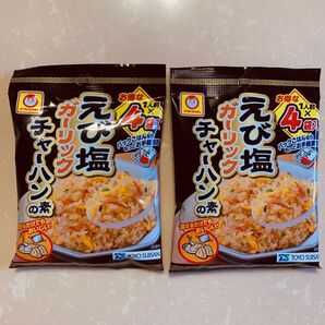 マルちゃん えび塩ガーリック チャーハンの素 混ぜるだけでもおいしい! 20.4g(5.1g×4袋)×2個 チャーハンの素