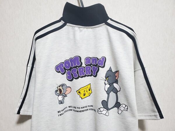 タフィー トムとジェリー TOM AND JERRY Tシャツ 半袖 ハーフジップ