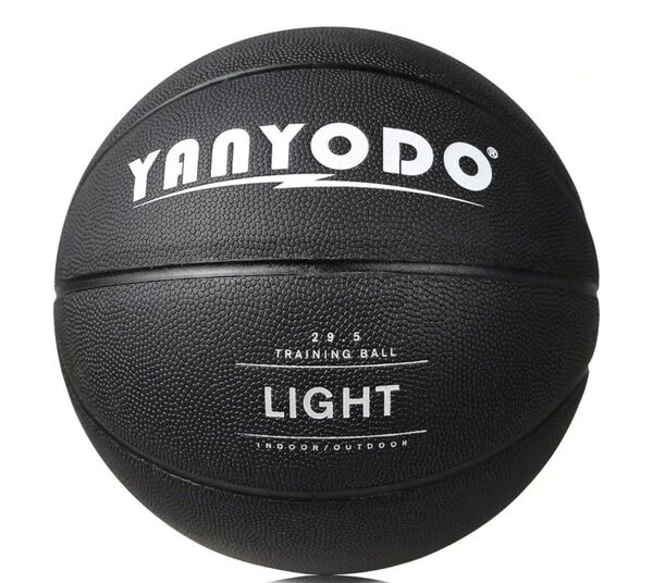 軽量 バスケットボール 7号 バスケ コントロール技術とドリブルの練習 室内 屋外適用 ボール 黑色 PU 合成レザー