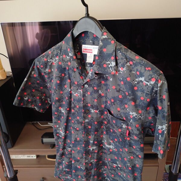 13SS SUPREME × COMME des GARCONS SHIRT Loop Collar S/S Shirts