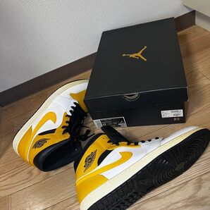 ナイキ エアジョーダン1 ミッド ユニバーシティ ゴールド 29.0センチNIKE