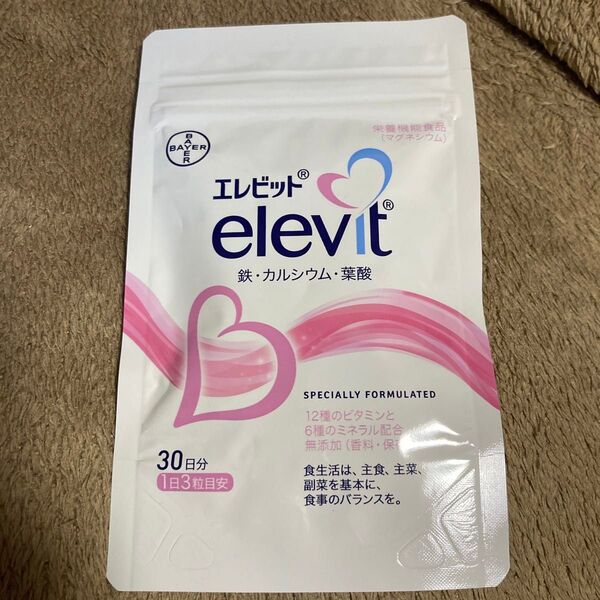 バイエル薬品 栄養機能食品エレビット 鉄・カルシウム・葉酸90粒(30日分)