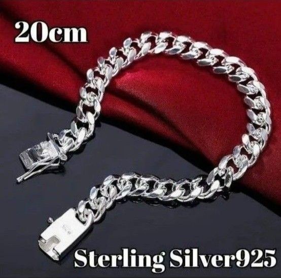 S925 刻印 喜平 シルバー チェーン ブレスレット メンズ ストリート 20cm Silver925 シルバーアクセサリー