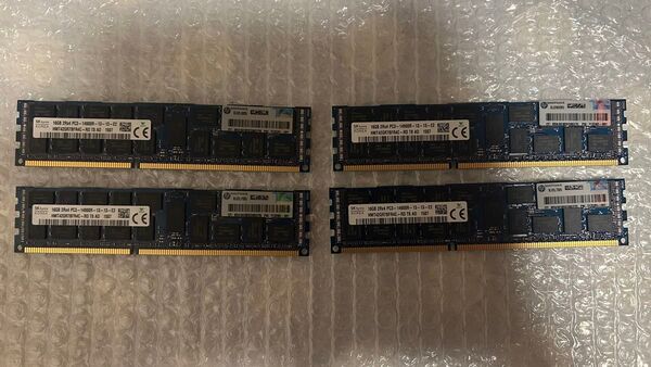 SK hynix 16GBメモリ DDR3 PC3-14900R 4枚セット 64GB