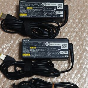 ★中古品★NEC ACアダプター 2個セット型番: PC-VP-BP98 ADP-45TD E
