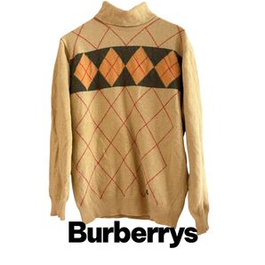 Burberrys タートルネック ニット セーター ウール100% スコットランド製