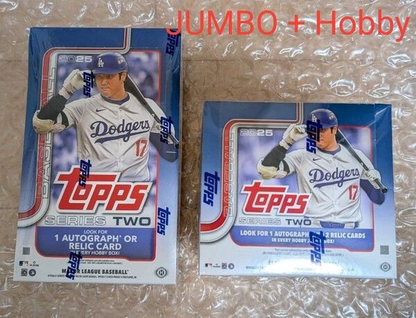 新品 現品 2025 Topps Baseball Series 2 Jumbo + Hobby サインカード 1枚確定 大谷翔平