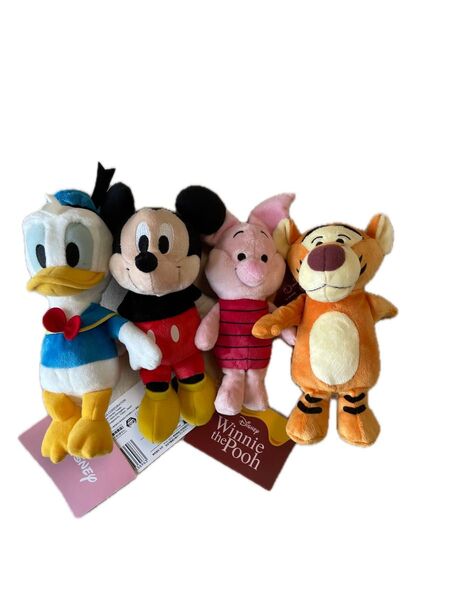 ディズニー ぬいぐるみ ドナルド ミッキー ピグレット ティガー 4種セット