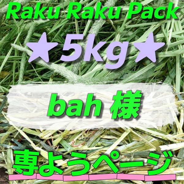 ★bah 様 ご専用 〜ラクラクパック〜 チモシー×オーツヘイ 2種類おまとめ 合計5kg 牧草 おやつ