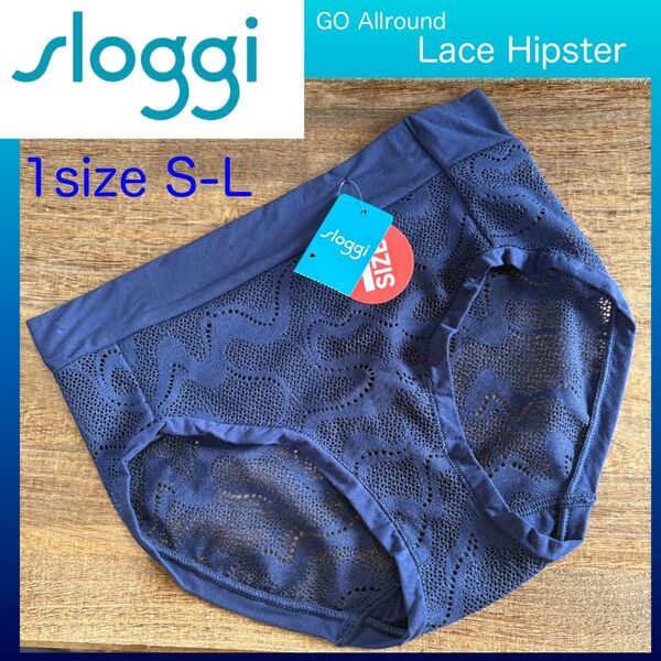 【sloggi】スロギー ゴー オールラウンド レース ヒップスター S~L ネイビー Triumph トリンプ ヒップハンガー