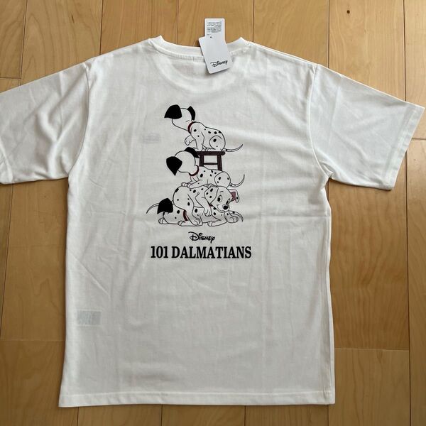 新品 白 ダルメシアン 101 ディズニー Tシャツ 半袖 トップス メンズ