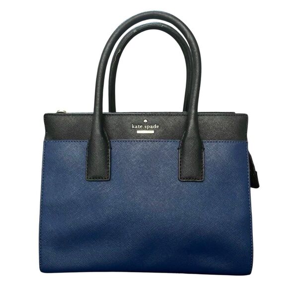 kate spade ケイトスペードニューヨーク ハンドバッグ サフィアーノレザー ネイビー ブラック
