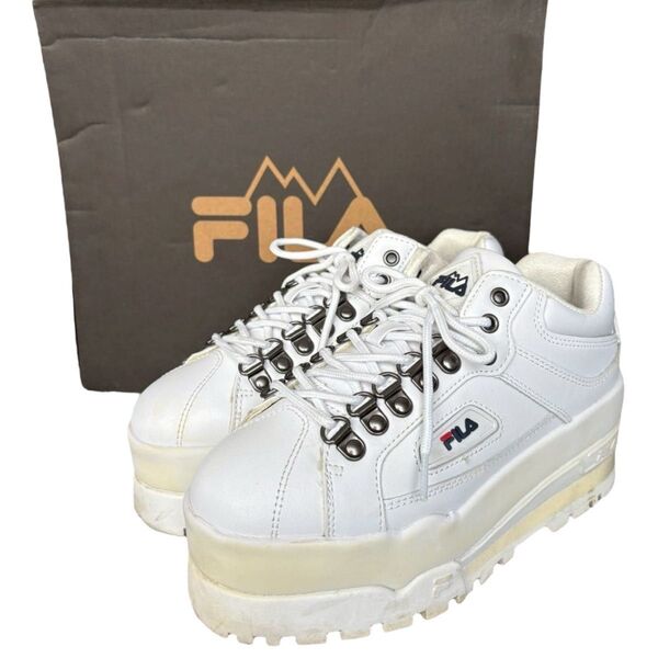 FILA フィラ 厚底 スニーカー トレイルブレイザー ウェッジ 23cm 白 ホワイト WSS21031 箱付き