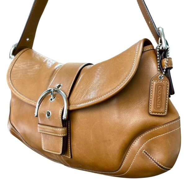 美品 COACH コーチ ソーホー ワンショルダーバッグ レザー 9248 ショルダーバッグ 肩掛け ブラウン 茶色