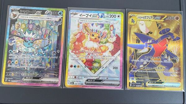 ポケモンカードゲーム イーブイexシャワーズexシロナのガブリアスexセット