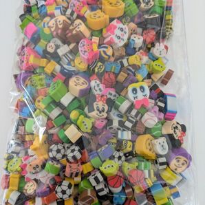 プチ消しゴム 大量500個セット(スヌーピークレヨンしんちゃんディズニー他全部で50種類)未使用 送料無料