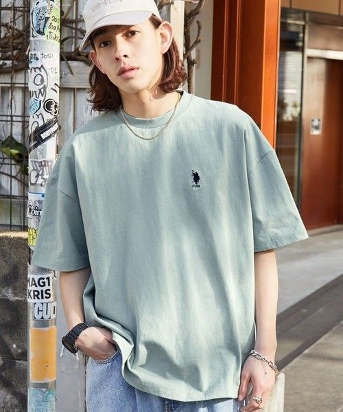 U.S. POLO ASSN. 半袖Tシャツ Sサイズ サックスブルー
