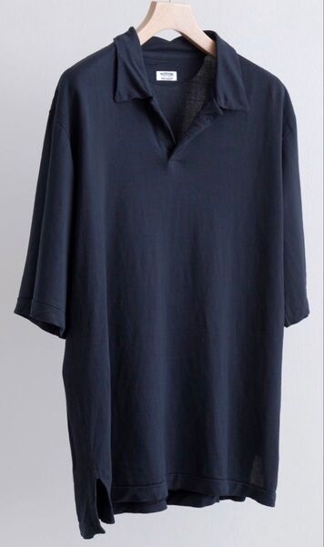 MAATEE&SONS 和紙 GARMENT DYED POLO ネイビー 3