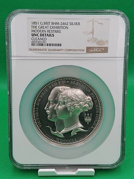 ロンドン万博記念コイン銀貨 イギリス NGC
