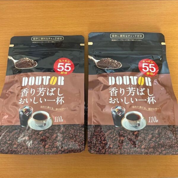 インスタントコーヒー ドトール 香り芳ばしおいしい一杯 110g 2袋