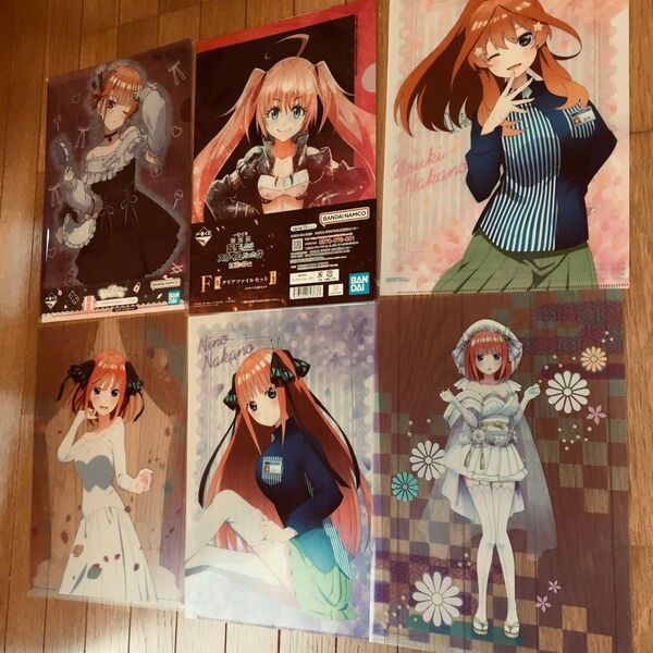 8枚セット*五等分の花嫁クリアファイル 中野ニ乃 転生したらスライムだった件 A4クリアファイル