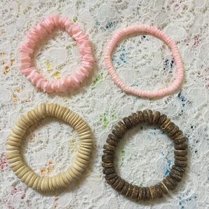 シェル 木製 バングル ブレスレット 貝殻 天然素材 まとめ売り