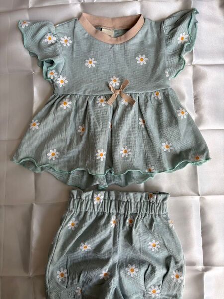 女の子 子供服 上下セット 半袖 キッズ 夏物 ワンピース