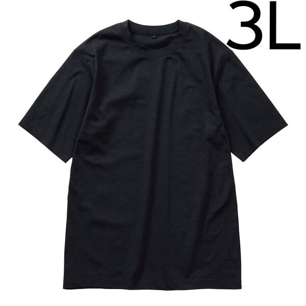 新品 汗が染みても目立ちにくい半袖Tシャツ3L ブラック ワークマン 吸汗速乾 UVカット 脇汗 ワキ汗 多汗症 汗じみ 高機能