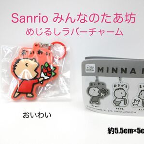 サンリオ みんなのたあ坊 めじるしラバーチャーム おいわい 約5.5cm×5cm