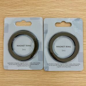 【2個セット】 MagSafeリング ホルダー 黒 ブラック 壁側 シール iPhone マグセーフ ウォールマウント マグネット