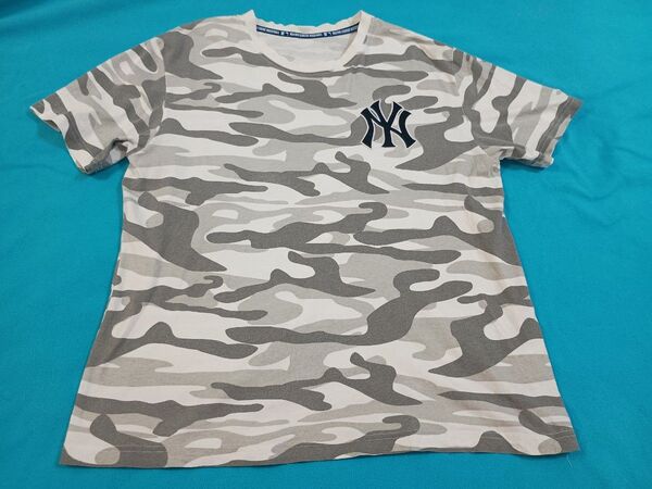 メジャーリーグベースボール MLB Tシャツ ニューヨーク ヤンキース メンズ Lサイズ 迷彩柄