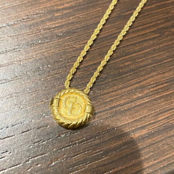 Christian Dior クリスチャンディオール アクセサリー ネックレス CDロゴ レディース ゴールドカラー ファッション