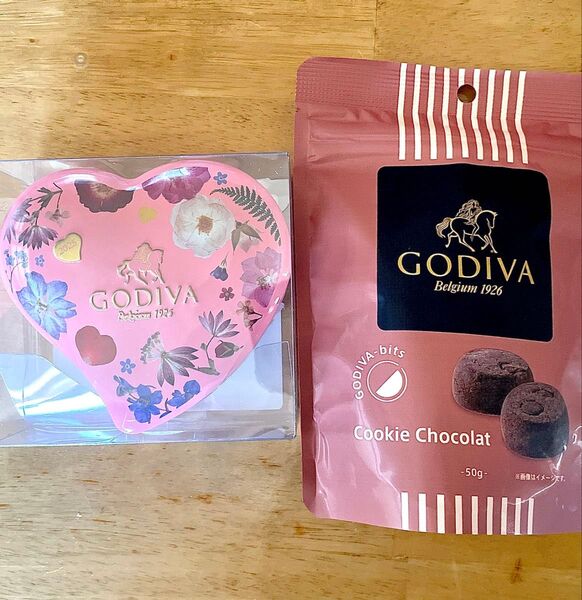 GODIVA ハート缶&ビッツクッキーショコラ セット