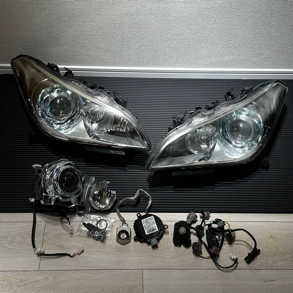 純正 予備部品 セット AFS 有り 純正 ヘッドライト y51 フーガ 前期 シーマ 日産 HID HY51 HGY51 C
