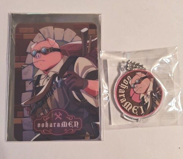 ドズル社ワークス ランダムクリアカード アクリルイニシャルキーホルダー おおはらMEN