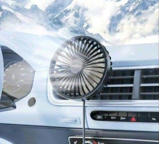 車載エアコン 送風口用ファン ライト付 扇風機