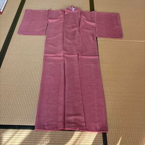 【未使用・美品】やわらかピンク 鮫小紋(江戸小紋)着物|撮影・舞台・リメイクにも◎