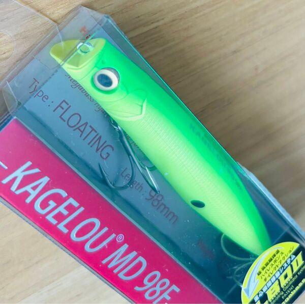新品 Megabass メガバス KAGELOU MD 98F カゲロウ 限定 SP-C LIME GREEN MAT CHART