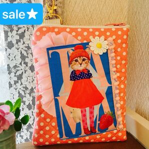 セルフィッシュM★ネコちゃんデコポーチ ハンドメイド