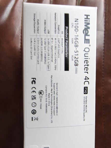 HIMELE Quieter 4C ミニPC N100 16GBRAM 512GBSSD