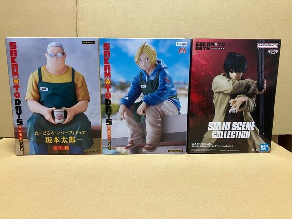 サカモトデイズ ぬーどるストッパーフィギュア 坂本太郎 朝倉シン SOLID SCENE COLLECTION 南雲 計3点セット