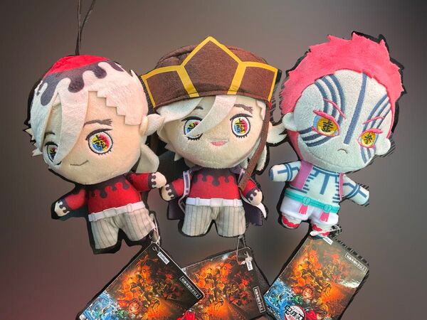 新品未使用 鬼滅の刃 無限城編 ぬいぐるみ ラウンドワン限定 ROUND1 童磨 猗窩座 マスコット