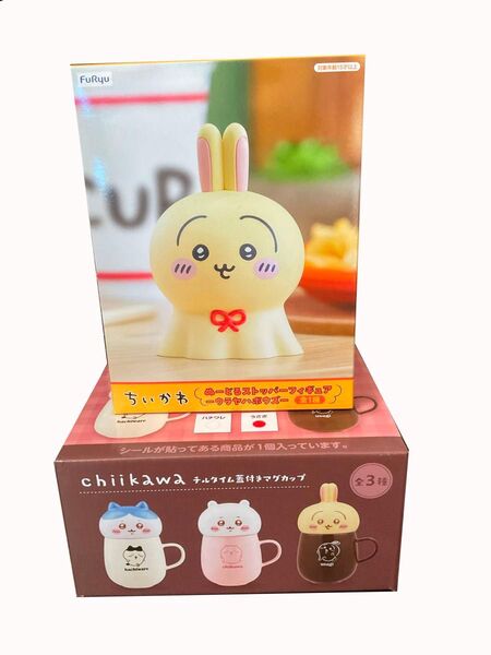 未開封2種 ちいかわ ぬーどるストッパーフィギュア うさぎ マグカップ