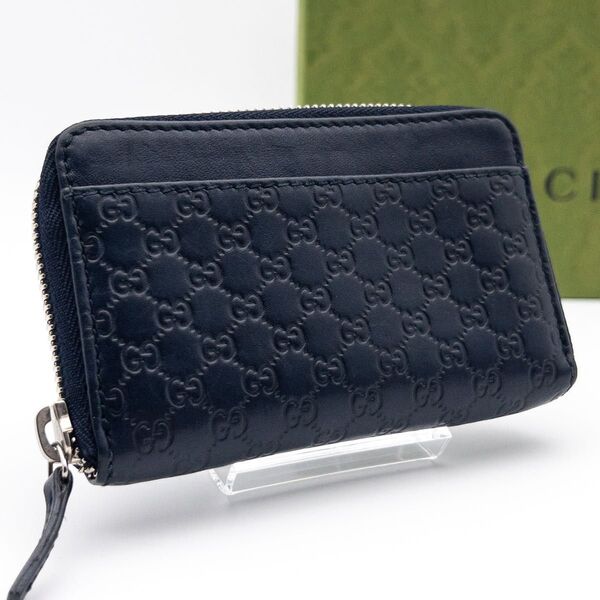 【極美品】GUCCI コインケース グッチシマ ネイビー 小銭入れ