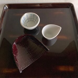片口/クリーマー小2個セット/らんたい漆器 菓子器