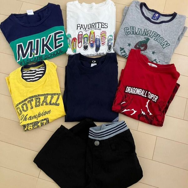 男の子 サイズ160 まとめ売り 半袖Tシャツ ハーフパンツ 小学生 夏服 チャンピオン ディズニー有り